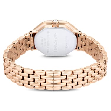 Dextera Octagon watch, Swiss Made, Metal bracelet, Gold tone, Rose gold-tone finish - Swarovski, 5715517