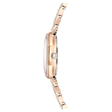 Dextera Octagon watch, Swiss Made, Metal bracelet, Gold tone, Rose gold-tone finish - Swarovski, 5715517