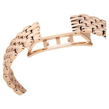 Dextera Octagon watch, Swiss Made, Metal bracelet, Gold tone, Rose gold-tone finish - Swarovski, 5715517
