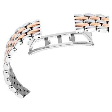 Dextera Octagon watch, Swiss Made, Metal bracelet, Silver Tone, Rose gold-tone finish - Swarovski, 5715521