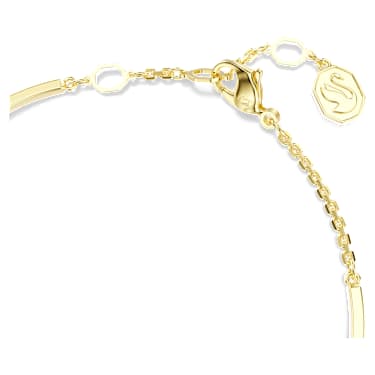 Idyllia bangle, Mixed cuts, Shell, Green, Gold-tone plated - Swarovski, 5715616