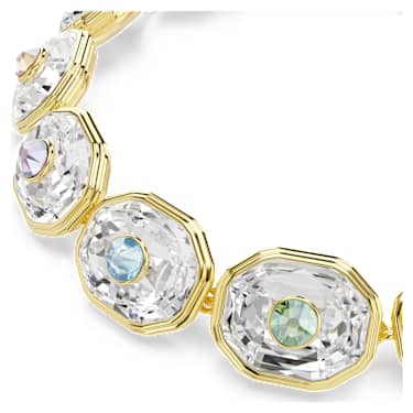 Pulsera Chroma, Talla octogonal, Multicolor, Acabado en oro de 18 quilates - Swarovski, 5715800
