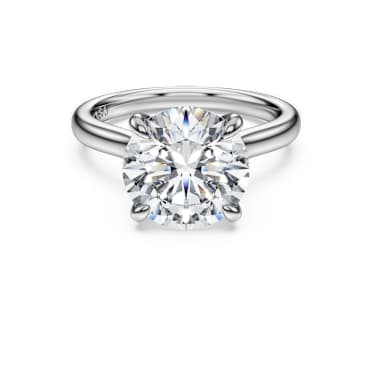 Anello solitario Eternity, Diamanti creati in laboratorio 4 ct tw, Forma rotonda, Oro bianco 18 K - Swarovski, 5716148