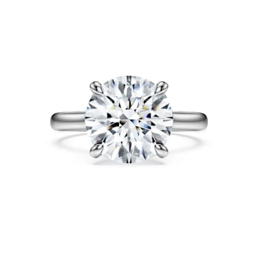Bague solitaire Eternity, Diamants de synthèse 4 ct tw, Forme ronde, Or blanc 18 carats - Swarovski, 5716150