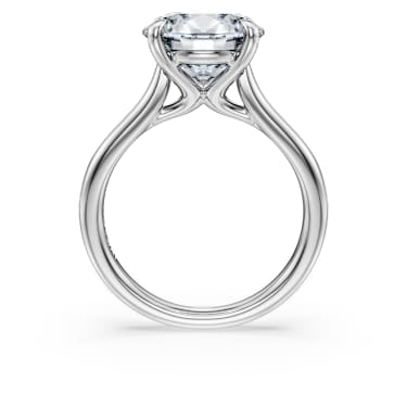 Eternity Solitärring, Im Labor gezüchtete Diamanten 4 ct tw, Runde Form, 18K Weißgold - Swarovski, 5716150