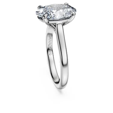 Eternity 单石戒指, 总重 4 克拉培育钻石, 椭圆形, 18K 金（白色) - Swarovski, 5716154