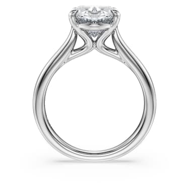 Eternity 单石戒指, 总重 4 克拉培育钻石, 椭圆形, 18K 金（白色) - Swarovski, 5716154