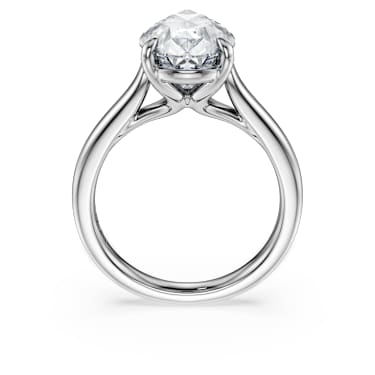 Eternity 单石戒指, 总重 4 克拉培育钻石, 梨形, 18K 金（白色) - Swarovski, 5716161