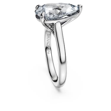 Eternity 솔리테어 링, 랩 그로운 다이아몬드 4ct tw, 페어 쉐입, 18K 화이트 골드 - Swarovski, 5716163