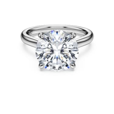 Anel solitário Eternity, Diamantes criados em laboratório 5 ct tw, Modelo redondo, Ouro branco de 18 quilates - Swarovski, 5716170