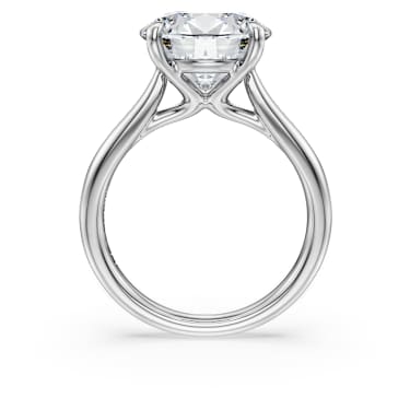 Bague solitaire Eternity, Diamants de synthèse 5 ct tw, Forme ronde, Or blanc 18 carats - Swarovski, 5716172