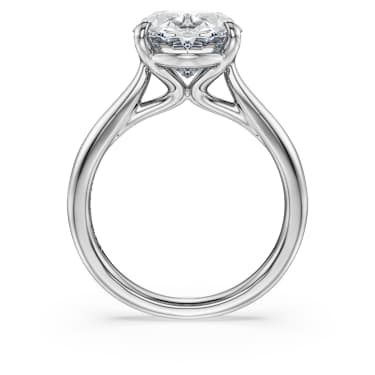 Eternity 單鑽戒指, 總重 5 克拉培育鑽石, 橢圓形, 18K 金（白色) - Swarovski, 5716174