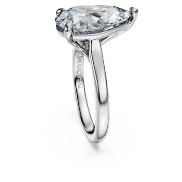 Eternity 单石戒指, 总重 5 克拉培育钻石, 梨形切割, 18K 金（白色） - Swarovski, 5716183