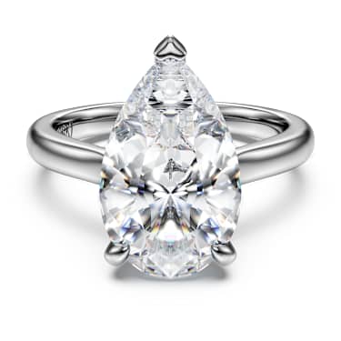 Eternity 单石戒指, 总重 5 克拉培育钻石, 梨形切割, 18K 金（白色） - Swarovski, 5716186