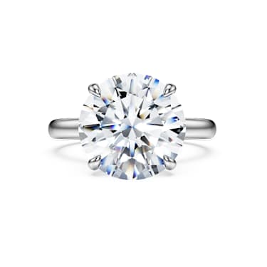 Bague solitaire Eternity, Diamants de synthèse 6 ct tw, Forme ronde, Or blanc 18 carats - Swarovski, 5716187