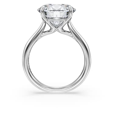 Bague solitaire Eternity, Diamants de synthèse 6 ct tw, Forme ronde, Or blanc 18 carats - Swarovski, 5716191