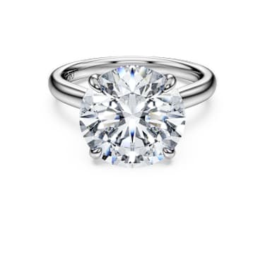 Eternity Solitärring, Labbodlade diamanter 6 ct tw, Rund form, 18K vitguld - Swarovski, 5716193