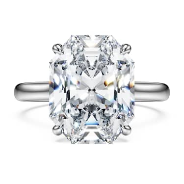 Eternity 单石戒指, 总重 6 克拉培育钻石, 八边形, 18K 金（白色) - Swarovski, 5716195