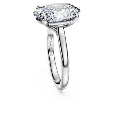 Eternity Solitärring, Im Labor gezüchtete Diamanten 6 ct tw, Ovale Form, 18K Weißgold - Swarovski, 5716202