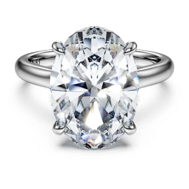 Eternity 单石戒指, 总重 6 克拉培育钻石, 椭圆形, 18K 金（白色) - Swarovski, 5716205