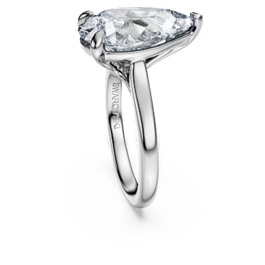 Eternity 单石戒指, 总重 6 克拉培育钻石, 梨形, 18K 金（白色) - Swarovski, 5716212