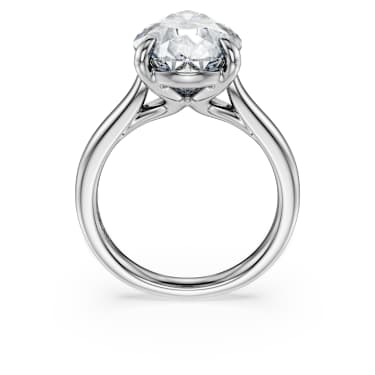 Anello solitario Eternity, Diamanti creati in laboratorio 6 ct tw, Forma Pear, Oro bianco 18 K - Swarovski, 5716214