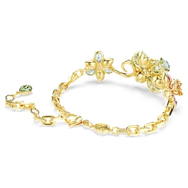Brățară Idyllia, Tăieturi mixte, Floare, Multicoloră, Placat cu auriu - Swarovski, 5717156