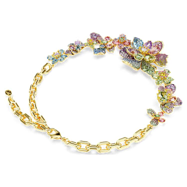 Collier Idyllia, Tailles variées, Pavé, Fleur, Multicolore, Placage de ton or - Swarovski, 5717157