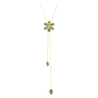 Colgante en Y Idyllia, Tallas mixtas, Flor, Multicolor, Baño tono oro - Swarovski, 5717158
