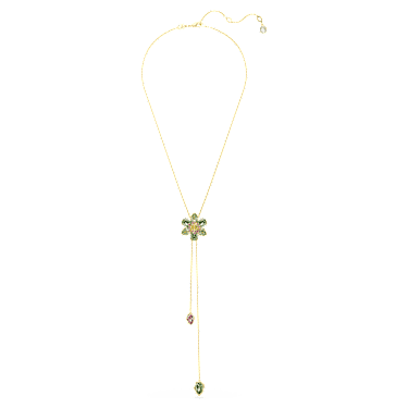 Colgante en Y Idyllia, Tallas mixtas, Flor, Multicolor, Baño tono oro - Swarovski, 5717158