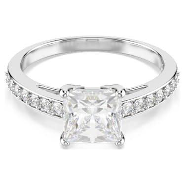 Attract リング, パヴェ, ホワイト, ロジウム・プレーティング - Swarovski, 5717559
