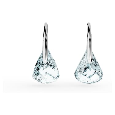 Brincos compridos Lunar, Azuis, Lacado a ródio - Swarovski, 5717560