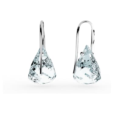 Brincos compridos Lunar, Azuis, Lacado a ródio - Swarovski, 5717560