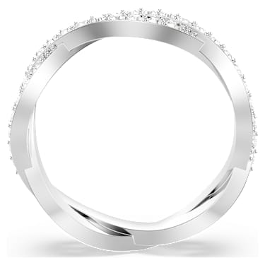 Infinity ring, Round cut, White, Rhodium plated - Swarovski, 5717569