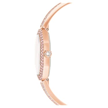Dextera bangle watch, Swiss Made, Pink, Rose gold-tone plated - Swarovski, 5717588