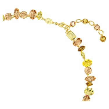Gema Tennis Halskette, Verschiedene Schliffe, Gelb, Goldlegierungsschicht - Swarovski, 5718071