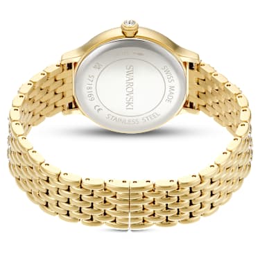 Imber watch, Swiss Made, Metal bracelet, Gold tone, Gold-tone finish - Swarovski, 5718169