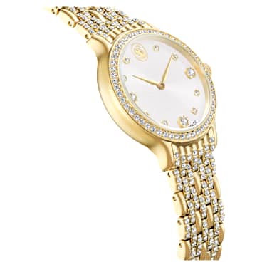 Imber watch, Swiss Made, Metal bracelet, Gold tone, Gold-tone finish - Swarovski, 5718169