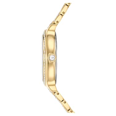 Imber watch, Swiss Made, Metal bracelet, Gold tone, Gold-tone finish - Swarovski, 5718169
