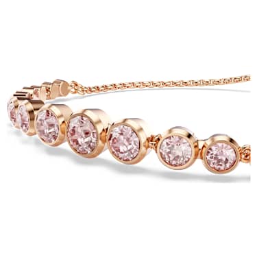 Imber ブレスレット, ミックス・ラウンド・カット, ピンク, 18Kローズゴールドコーティング - Swarovski, 5718204