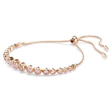 Imber Tennis bracelet, Mixed round cuts, Pink, Rose gold-tone plated - Swarovski, 5718204