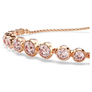 Imber Tennis bracelet, Mixed round cuts, Pink, Rose gold-tone plated - Swarovski, 5718204