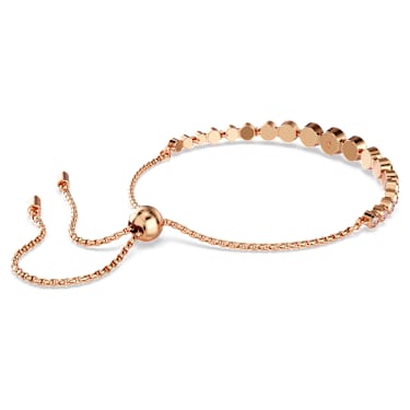 Pulseira Imber, Lapidações redondas mistas, Rosa, Lacado a rosa dourado - Swarovski, 5718204