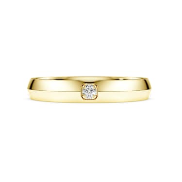 Eternity band ring, Lab-grown diamonds 0.05 ct tw, Round shape, 14K yellow gold - Swarovski, 5718256
