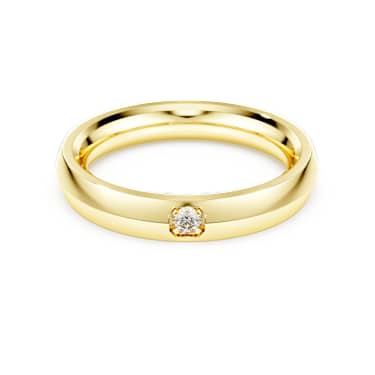 Eternity band ring, Lab-grown diamonds 0.05 ct tw, Round shape, 14K yellow gold - Swarovski, 5718257