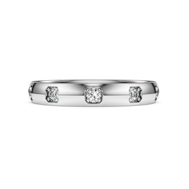 Eternity band ring, Lab-grown diamonds 0.5 ct tw, Round shape, 14K white gold - Swarovski, 5718263