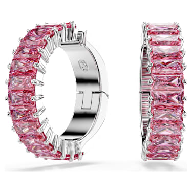 Matrix ear cuffs, Baguette cut, Rhodium plated - Swarovski, 5719140