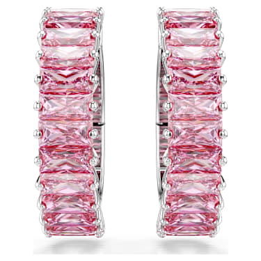 Matrix ear cuffs, Baguette cut, Rhodium plated - Swarovski, 5719140
