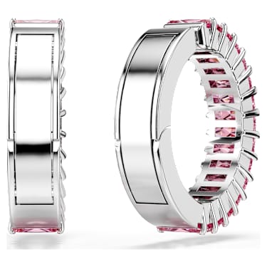 Matrix ear cuffs, Baguette cut, Rhodium plated - Swarovski, 5719140