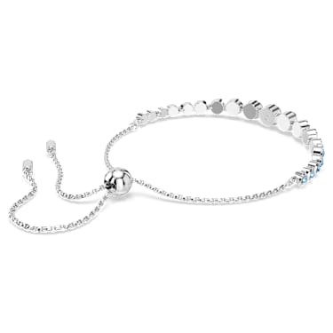 Imber Tennis bracelet, Mixed round cuts, Blue, Rhodium plated - Swarovski, 5719282